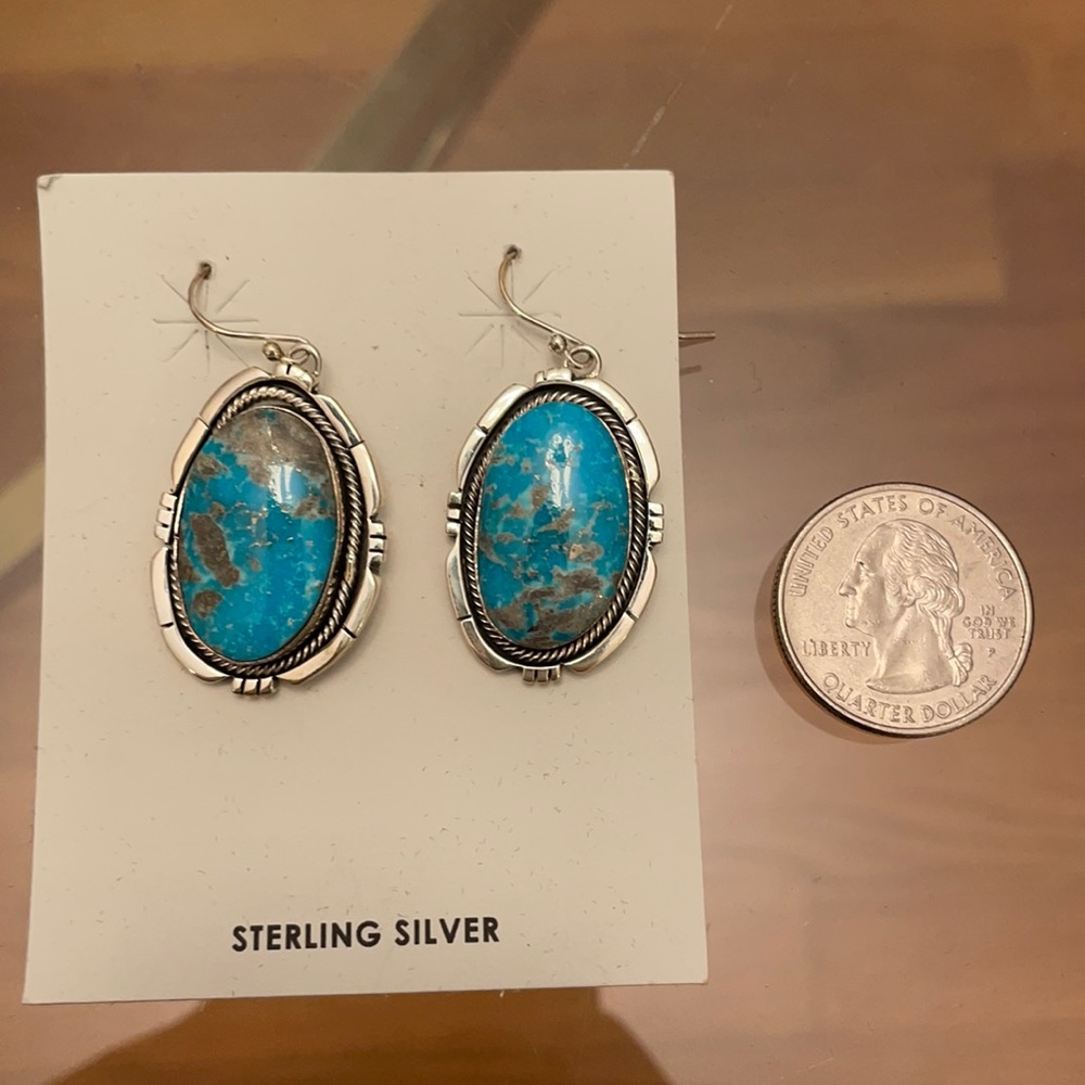 Sterling silver and turquoise earrings
